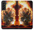 S0863 Hell Fire Skull Funda Carcasa Case para Samsung Galaxy S22 Plus