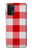 S3535 Red Gingham Funda Carcasa Case para Samsung Galaxy M32 5G