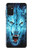 S0752 Blue Fire Grim Wolf Funda Carcasa Case para Samsung Galaxy M52 5G