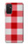 S3535 Red Gingham Funda Carcasa Case para Samsung Galaxy M52 5G