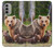 S3558 Bear Family Funda Carcasa Case para Motorola Moto G51 5G