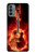 S0415 Fire Guitar Burn Funda Carcasa Case para Motorola Moto G31