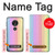 S3849 Colorful Vertical Colors Funda Carcasa Case para Motorola Moto G7 Play