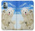 S3794 Arctic Polar Bear and Seal Paint Funda Carcasa Case para Nokia G11, G21