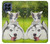 S3795 Kitten Cat Playful Siberian Husky Dog Paint Funda Carcasa Case para Samsung Galaxy M53