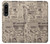 S3819 Retro Vintage Paper Funda Carcasa Case para Sony Xperia 1 IV