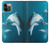 S3878 Dolphin Funda Carcasa Case para iPhone 12, iPhone 12 Pro