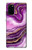 S3896 Purple Marble Gold Streaks Funda Carcasa Case para Samsung Galaxy S20 Plus, Galaxy S20+