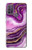 S3896 Purple Marble Gold Streaks Funda Carcasa Case para Motorola Moto G10 Power