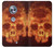 S3881 Fire Skull Funda Carcasa Case para Motorola Moto X4