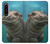 S3871 Cute Baby Hippo Hippopotamus Funda Carcasa Case para Sony Xperia 1 IV