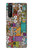 S3879 Retro Music Doodle Funda Carcasa Case para Sony Xperia 1 III