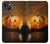 S1083 Pumpkin Spider Candles Halloween Funda Carcasa Case para iPhone 14