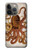 S2801 Vintage Octopus Funda Carcasa Case para iPhone 14 Pro