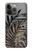S3692 Gray Black Palm Leaves Funda Carcasa Case para iPhone 14 Pro Max