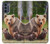 S3558 Bear Family Funda Carcasa Case para Motorola Moto G62 5G