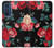 S3112 Rose Floral Pattern Black Funda Carcasa Case para Motorola Edge 30