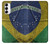 S3297 Brazil Flag Vintage Football Graphic Funda Carcasa Case para Samsung Galaxy S23