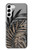 S3692 Gray Black Palm Leaves Funda Carcasa Case para Samsung Galaxy S23 Plus