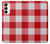 S3535 Red Gingham Funda Carcasa Case para Samsung Galaxy A14 5G