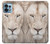 S2399 White Lion Face Funda Carcasa Case para Motorola Edge+ (2023), X40, X40 Pro, Edge 40 Pro