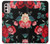 S3112 Rose Floral Pattern Black Funda Carcasa Case para Motorola Moto G Stylus 4G (2022)