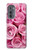 S2943 Pink Rose Funda Carcasa Case para Motorola Edge (2022)