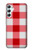 S3535 Red Gingham Funda Carcasa Case para Samsung Galaxy A34 5G