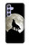 S1981 Wolf Howling at The Moon Funda Carcasa Case para Samsung Galaxy A54 5G