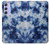 S3439 Fabric Indigo Tie Dye Funda Carcasa Case para Samsung Galaxy A54 5G