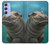 S3871 Cute Baby Hippo Hippopotamus Funda Carcasa Case para Samsung Galaxy A54 5G