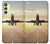 S3837 Airplane Take off Sunrise Funda Carcasa Case para Samsung Galaxy A24 4G