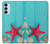 S3428 Aqua Wood Starfish Shell Funda Carcasa Case para Samsung Galaxy M14