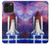 S3913 Colorful Nebula Space Shuttle Funda Carcasa Case para iPhone 14 Pro Max