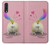 S3923 Cat Bottom Rainbow Tail Funda Carcasa Case para Samsung Galaxy A70