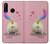 S3923 Cat Bottom Rainbow Tail Funda Carcasa Case para Huawei P30 lite
