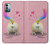 S3923 Cat Bottom Rainbow Tail Funda Carcasa Case para Nokia G11, G21