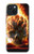 S0863 Hell Fire Skull Funda Carcasa Case para iPhone 15