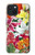 S3205 Retro Art Flowers Funda Carcasa Case para iPhone 15