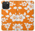 S2245 Hawaiian Hibiscus Orange Pattern Funda Carcasa Case para iPhone 15 Pro Max