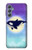 S3807 Killer Whale Orca Moon Pastel Fantasy Funda Carcasa Case para Samsung Galaxy M34 5G