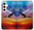 S3841 Bald Eagle Flying Colorful Sky Funda Carcasa Case para Samsung Galaxy S24