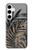 S3692 Gray Black Palm Leaves Funda Carcasa Case para Samsung Galaxy S24 Plus