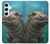 S3871 Cute Baby Hippo Hippopotamus Funda Carcasa Case para Samsung Galaxy S24 Plus