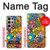 S3281 Colorful Hippie Flowers Pattern Funda Carcasa Case para Samsung Galaxy S24 Ultra