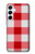 S3535 Red Gingham Funda Carcasa Case para Samsung Galaxy A55 5G