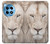 S2399 White Lion Face Funda Carcasa Case para OnePlus 12R