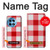 S3535 Red Gingham Funda Carcasa Case para OnePlus 12R