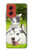 S3795 Kitten Cat Playful Siberian Husky Dog Paint Funda Carcasa Case para Motorola Moto G Stylus 5G (2024)