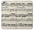 S3082 Music Sheet Funda Carcasa Case para iPhone 6 6S